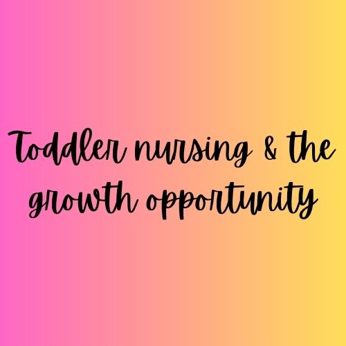 Breastfeeding: Reflecting on nursing a toddler and what they are learning from&nbsp;it